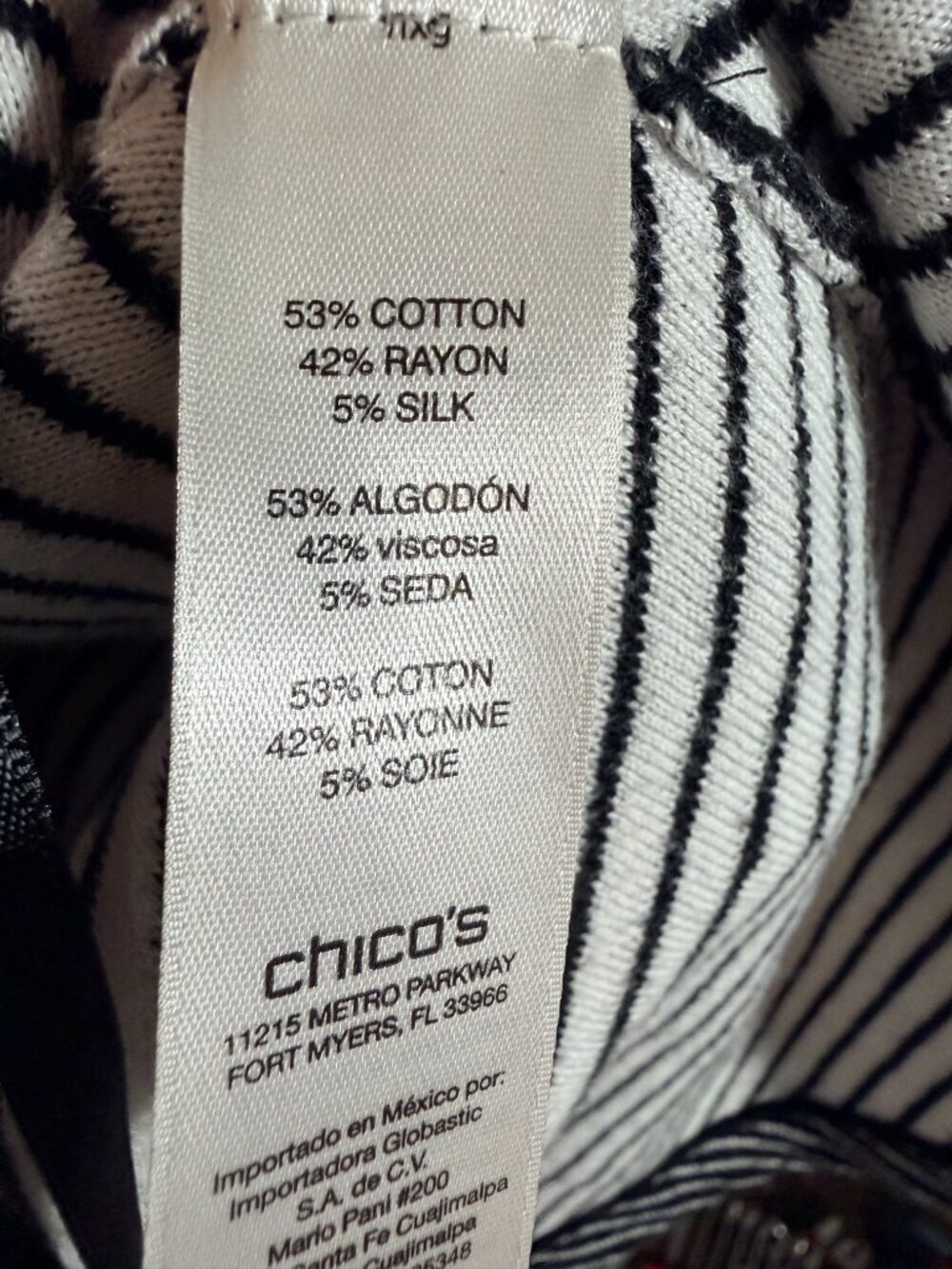 Chico’s Black White Stripe Knit Blazer Jacket Minimalist Quiet Luxury - Picture 5 of 5